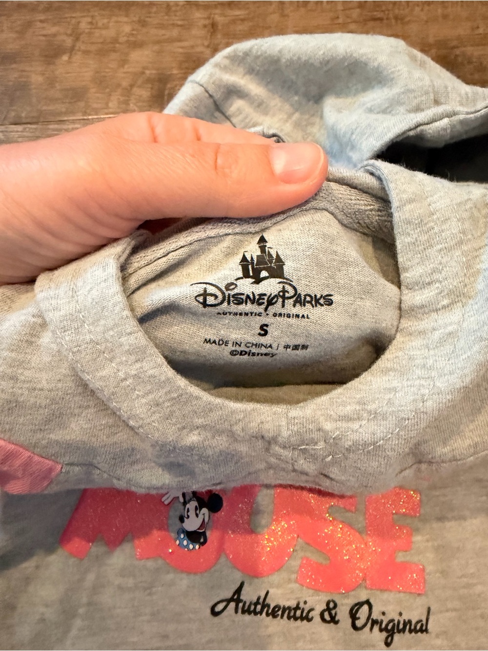 Disney Parks Minnie Mouse Hooded Tunic Hoodie Girls Size Small - Picture 4 of 5